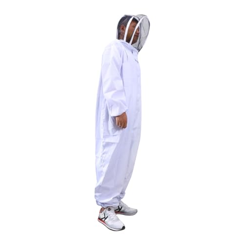 SUPVOX Professional Beekeeper Suit Ventilated Jacket Protection Suit Full Body Removable Veil XXL
