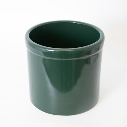 Ohio Stoneware Pickling Fermentation Crock, Handmade for Food Preservation Storage and Decor, Large 2 Gallon, Hunter Green