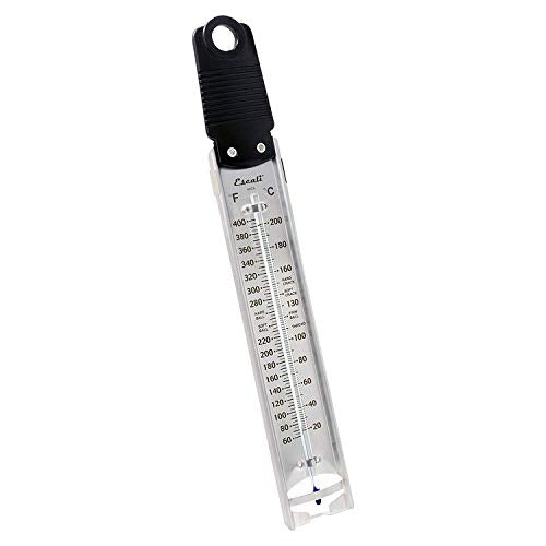 Escali Deep Fry Stainless Steel Paddle Candy Thermometer, Heat Resistant Handle, and Hand-Free Clip, Temperature Indications - style: Paddle