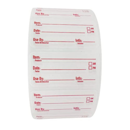 2x1 Dissolvable Food Labels (500, Red) - Writeable Material, Easy Removal, Restaurant Supplies, Kitchen Labels - color: Red, size: 500