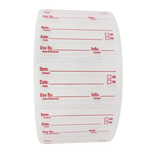 2x1 Dissolvable Food Labels (500, Red) - Writeable Material, Easy Removal, Restaurant Supplies, Kitchen Labels - color: Red, size: 500