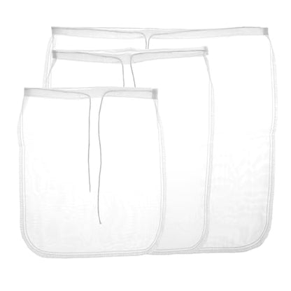 3 Pcs Nut Milk Bag Food Strainer Nut Bags Reusable Multiple Usage Food Strainer Bag for Straining Almond Soy Milk Greek Yogurt Professional Cold Brew Coffee Tea Beer Celery Juice Fine Nylon Mesh