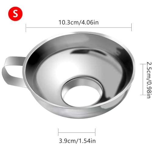 Canning Funnel - Grade Stainless Steel Wide Mouth Funnels for Kitchen Use | Supplies Kit for Wide and Regular Mason Jars - color: S