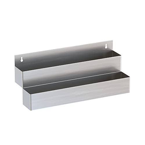 Stainless Steel Double Tier Speed Rail, Liquor Rack, Speed Rack, Bottle Holder - 24 Inch - size: 24 Inch, style: Double Tier