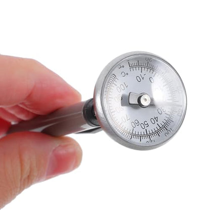 Healifty Stainless Steel Food Probe Thermometer for Meat and Chicken Cooking, Instant-Read Temperature Gauge for Coffee, Milk, and Baking, Gray Kitchen Thermometer Probe