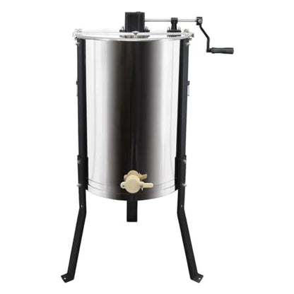 BeeCastle Manual Honey Extractor 2 Frame Honeycomb Drum Spinner Extractor Stainless Steel with Height Adjustable Stand,Manual Crank Beekeeping Extraction Equipment - size: 2-Frame