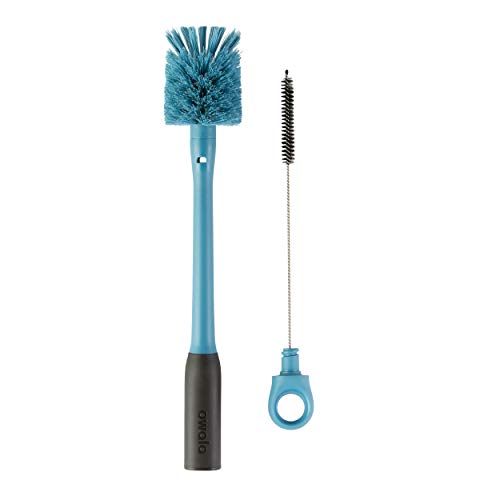 Owala 2-in-1 Water Bottle Brush Cleaner and Water Bottle Straw Cleaner Brush, Water Bottle Brush with Removable Head and Twist n� Hide Straw Brush, Smokey Blue - size: One Size