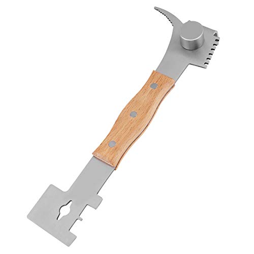 Professional Stainless Steel Beekeeping Hive Tool Multifunctional Scraper Pry Bar with Wood Handle for Honeycomb Frame Maintenance Wax Removal Beekeepers Essential 10.6 Inc