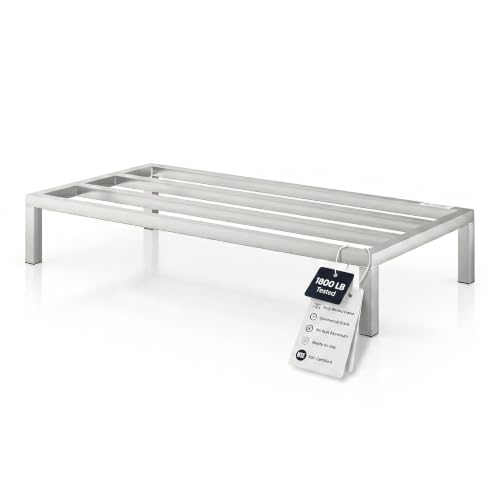 48" x 24" x 8" Aluminum Dunnage Rack – Heavy Duty Floor Storage Stand, NSF for Commercial Use - size: 48"W x 24"D x 8"H