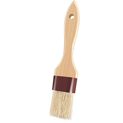 Pastry Brushes for Baking Basting Brush with Boar Bristles and Beech Hardwood Handles Culinary Oil Brush for Barbecue Butter Grill BBQ Sauce Baster Marinade Kitchen Food Cooking Brushes (1.5 inch) - color: 1.5 inch