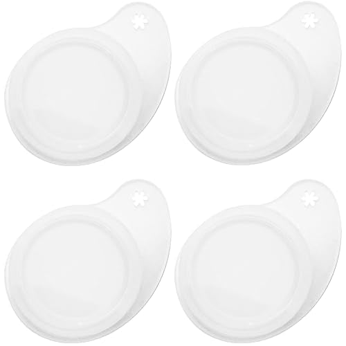 4 Pack Silicone Mason Jar Lids with Utensil Holder – Original EcoWave FlipFit & EcoPeaceful Design – Same Mold & Fit – No Straw Hole + Pull‑Tab