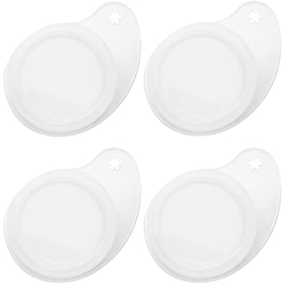 4 Pack Silicone Mason Jar Lids with Utensil Holder – Original EcoWave FlipFit & EcoPeaceful Design – Same Mold & Fit – No Straw Hole + Pull‑Tab