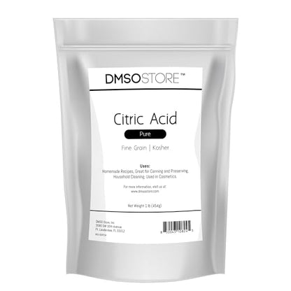 DMSOSTORE Citric Acid All-Natural Multi-Purpose 1 lbs USP Food Grade Anhydrous Fine Grain Powder Kosher Non-GMO