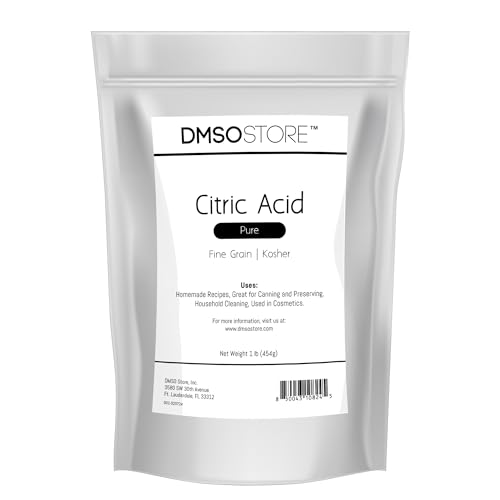 DMSOSTORE Citric Acid All-Natural Multi-Purpose 1 lbs USP Food Grade Anhydrous Fine Grain Powder Kosher Non-GMO