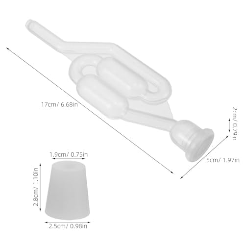 1 Set Fermentation Airlocks and Bung Set for Homebrew Beer and Wine Making - Plastic Bubble Air Lock - S-Shaped Brewing Supply for DIY Beverage Fermenting
