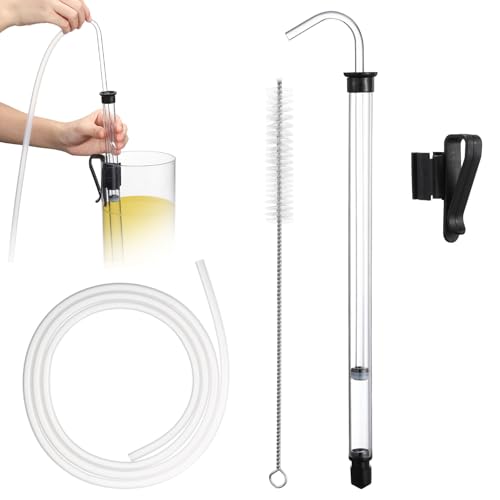 LemonRoad Wine Siphon Kit, Siphon for Wine Makings with 14'' Auto Pump, 6 Ft Tubing, Cleaning Brush, Clamp for Small Batch Beer Kombucha Mead Home Brewing Equipment
