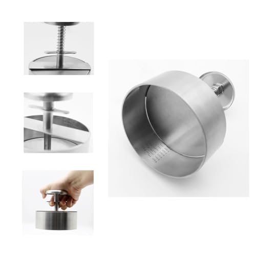 Adjustable Burger Press Stainless Steel Hamburger Patty Maker Non Stick Burger Maker Smash Burger Mold for Veggie Meat Beef Pork Lamb Cheese Halal BBQ Barbecue Grill - with 100 Wax Paper