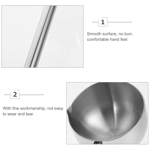 Stainless Steel Soup Ladle Long Handle Water Ladle for Kitchen Cooking Serving Soup Oil Dipping Home Restaurant Canteen Use 10.43X2.36X1.37In