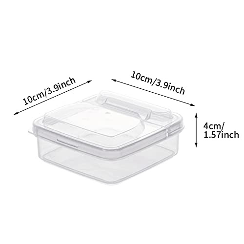 2Pack Sliced Cheese Container for Fridge, Flip Lid Clear Butter Block Cheese Slice Storage Box, Keeps Cheeses Fresh Longer and Delicious, Refrigerator Organizer for Food Grated Cheese-Singles - size: M-2PCS