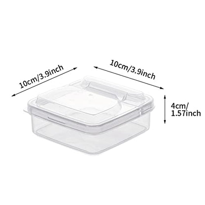 2Pack Sliced Cheese Container for Fridge, Flip Lid Clear Butter Block Cheese Slice Storage Box, Keeps Cheeses Fresh Longer and Delicious, Refrigerator Organizer for Food Grated Cheese-Singles - size: M-2PCS