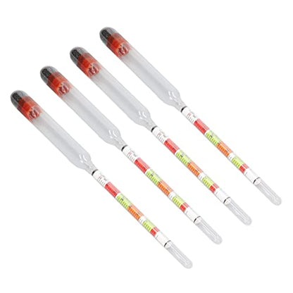 Hydrometer Wine Tester Beer Meter Triple Scale Glass Measuring Tool Kit for Home Brewing Office Restaurant 10Pcs Set