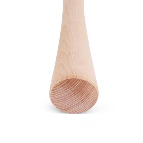 12" Sauerkraut Pounder Natural Solid Wood Smasher for Vegetable Fermentation Crocks and Mason Jars - Cabbage Tamper Fermenting Food Tool Packer Stomper