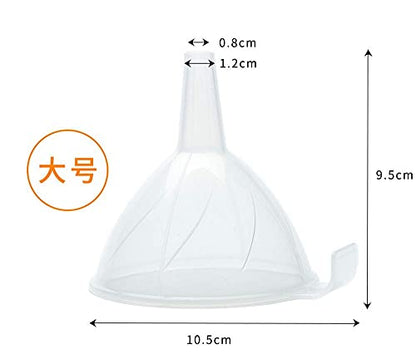 JapanBargain 3102, Set of 3 Japanese Funnel Set Mini and Small Funnels Liquid and Dry Ingredients, BPA Free, Made in Japan, 2 Set