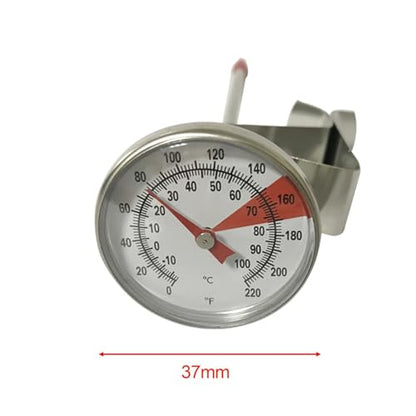 Coffee Milk Thermometer Instant Read Thermometer Dial with Clip