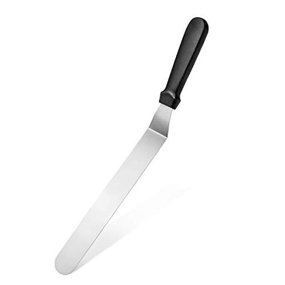 New Star Foodservice Angled Icing Spatula, 12 Inch Blade, 17 Inch Overall, Bakery-Grade Stainless Steel Offset Cake Decorating Spatula - size: 12-Inch Angled