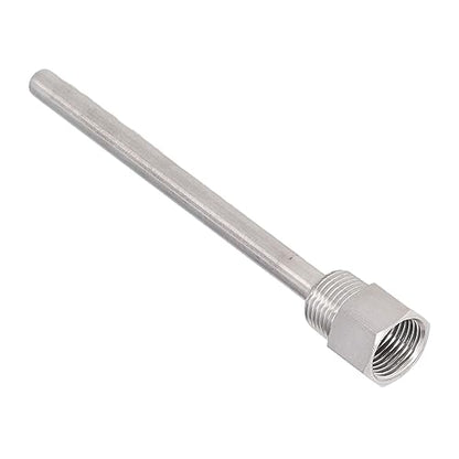 Stainless Steel Thermowell G1/2 Male Thread 6.7 Inch Thermowell Probe Thermometer Sleeve with Durable 304 Stainless Steel for Brew Kettle Temperature Sensor Protection R