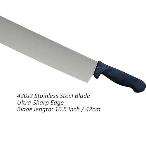 Cheese Knife 16.5 Inch - MATTSTONE HILL Large Cheese Knife With Double Handles, Cheese Cutter, Polypropylene Handle, Black - size: 16.5"