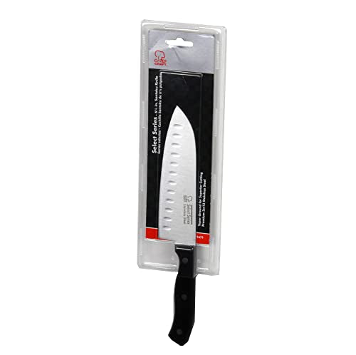 Chef Craft Select Santoku Knife, 6.5 inch blade 15.5 inch in length, Stainless Steel/Black - style: Santoku Knife