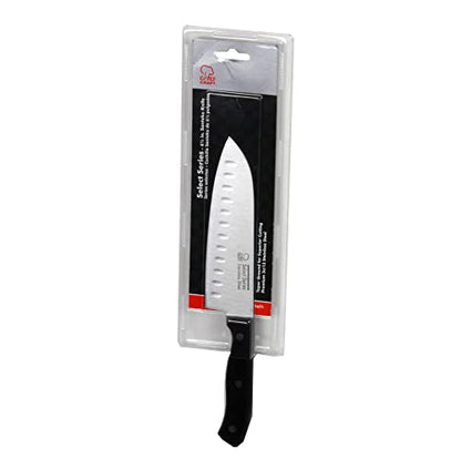 Chef Craft Select Santoku Knife, 6.5 inch blade 15.5 inch in length, Stainless Steel/Black - style: Santoku Knife