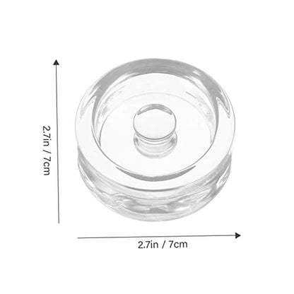 STOBAZA Glass Fermentation Weights for Wide Mouth Jars, 2 Pieces, 3.5 Inch Round, Clear