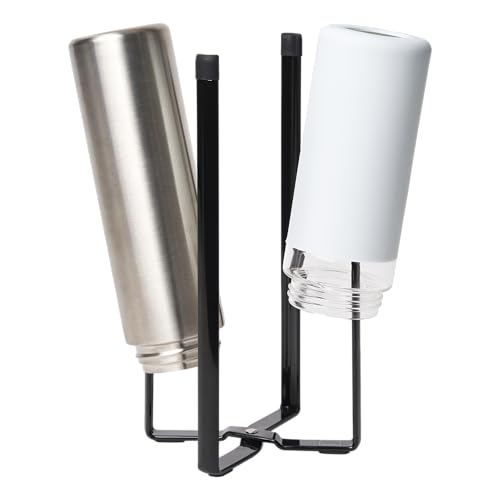 YAMAZAKI Home Tower Kitchen Multi Eco Stand - Multifunctional Plastic Bag Holder Bottle Dryer - Steel - color: Black