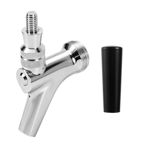 Upgraded Draft Beer Faucet Keg Tap, Commercial Grade 304 Stainless Steel Kegerator Faucet, Leak-Proof Beer Dispenser Tap Fits American Beer Shanks & Towers for Homebrew