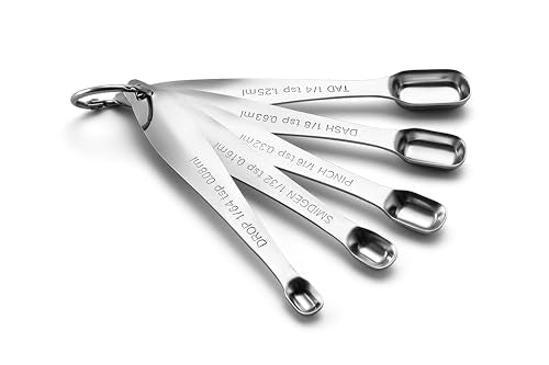Spring Chef Stainless Steel Measuring Spoons Set of 13 with Leveler, Metal Teaspoon & Tablespoon Measuring Spoons for Cooking & Baking, Fits in Spice Jars, Kitchen Gadgets for Dry & Liquid Ingredients - style: Spoons - Set of 13