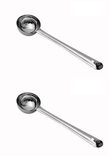28cm Soup Ladle Stainless Steel (Pack of 2) - Deep Metal Ladle for Cooking & Serving - Heavy Duty Kitchen Ladel - Dishwasher Safe Stainless Steel Ladle for Soups & Stews - size: Deep Spoon