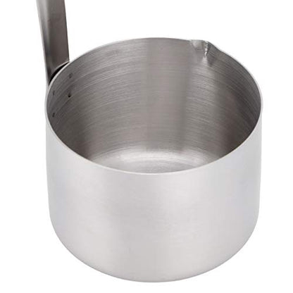 BORDSTRACT Wine Ladle, Stainless Steel Long Handle Wine Dipper Flat Bottom Oil Vinegar Sauce Ladle Wine Measuring Cup Dipper Spoon with Hook for Pouring Sauce Oil Coffee Beer(250ml)