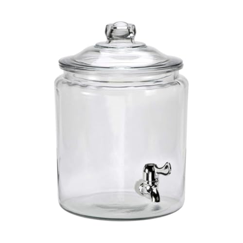 Anchor Hocking Heritage Hill Glass Drink Dispenser, 2 Gallon - size: 256 Ounces