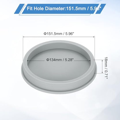 uxcell Silicone Rubber Plug, High Temp Round Hole Plug Waterproof Rubber Stopper Pipe End Caps Fit 151.5mm/5.96" Hole for Coating, Painting, Fence, Pipe Post - size: 151.5mm/5.96"