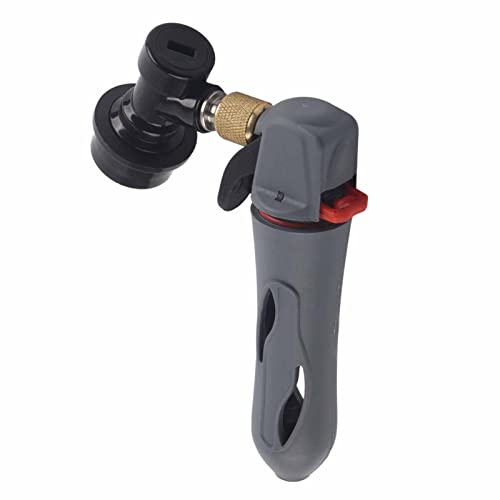 Keg Charger, Portable Keg Charger Co2 Injector Cornelius Corny Keg Charger Draft Beer Dispenser and Balls Lock for Homebrew Soda Valve (Gray) - color: Gray