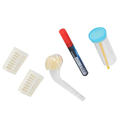 Aramox Queen Bee Marking Pen Marker Bottle Catcher Cage Kit for Beekeeping Accessories with Plastic Cage