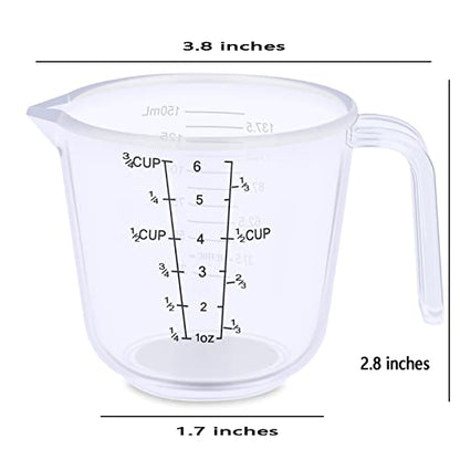 DOTINGHUX Measuring Cup, 3/4 Cup, Clear - size: 3/4 cup