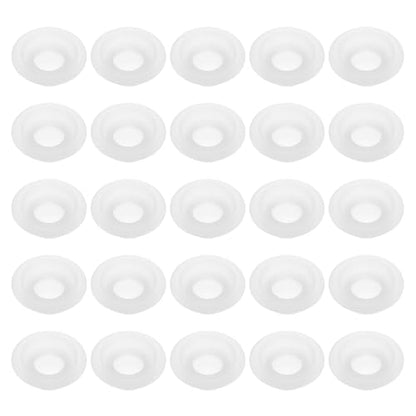 uxcell 25 Pcs Silicone Rubber Gaskets Washer, High Pressure Leak-proof Beer Bottle Gasket Seals Top Washers for Swing Flip Beer Soda Bottle, White - color: White