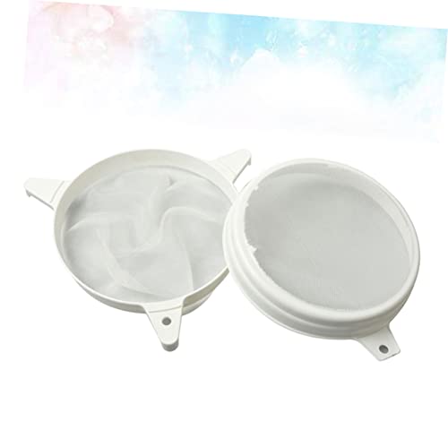 1PC Plastic Double Sieve Honey Filter Nylon Strainer for Beekeeping Impurity Removal Beekeeping Tool for Honey Processing White
