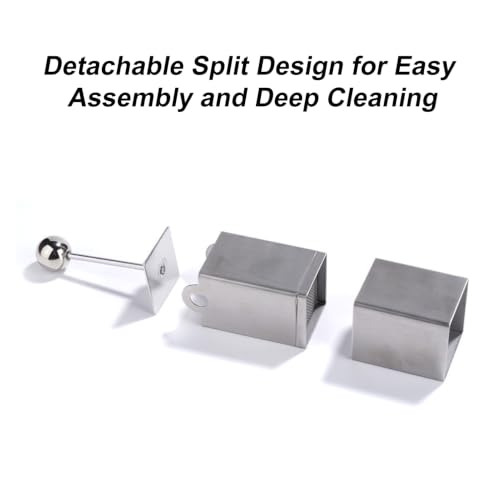 Tofu Press Stainless Steel, Flower Cube Mold Set, Food Grade Metal Slicer Shaper, Ergonomic Handle, for Cheese Soft Food, Home Kitchen Restaurant, Dishwasher Safe (A)
