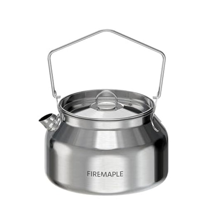 Fire-Maple Antarcti Portable 1.2 Liter Lightweight Stainless Steel Camping Kettle | Durable and Portable Camp Tea Pot | Ideal for Bushcraft and Outdoor Campfire Use - size: 1.2L