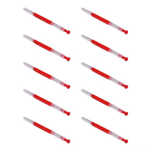 10PCS Bee Grafting Tools Set Retractable Plastic Larva Pickers with Flexible Reed Tips for Queen Bee Rearing and Royal Jelly Harvesting for beekeeping Gear Red