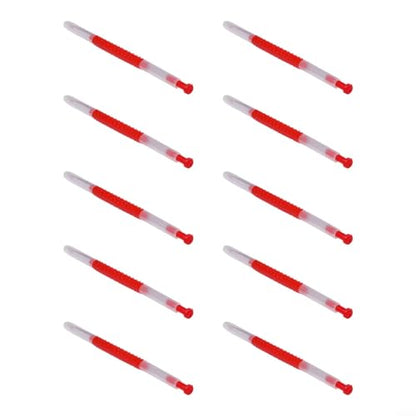 10PCS Bee Grafting Tools Set Retractable Plastic Larva Pickers with Flexible Reed Tips for Queen Bee Rearing and Royal Jelly Harvesting for beekeeping Gear Red